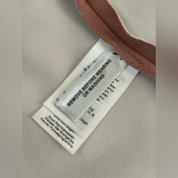 DKNY Faux Suede Blush Pink Jacket | Size S | NWT - Picture 5 of 12